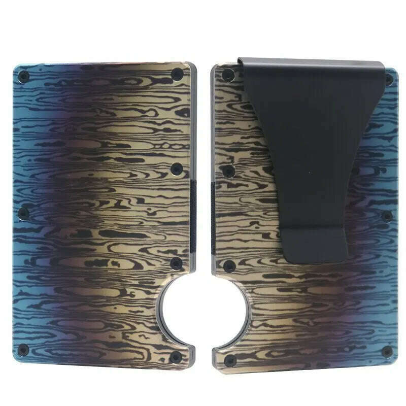 RFID Clip Metal Wallet Blocking Aluminum Minimalist Credit Card Holder Money Wallets 2024 All Color Slim Business Bank Id Case - KIMLUD