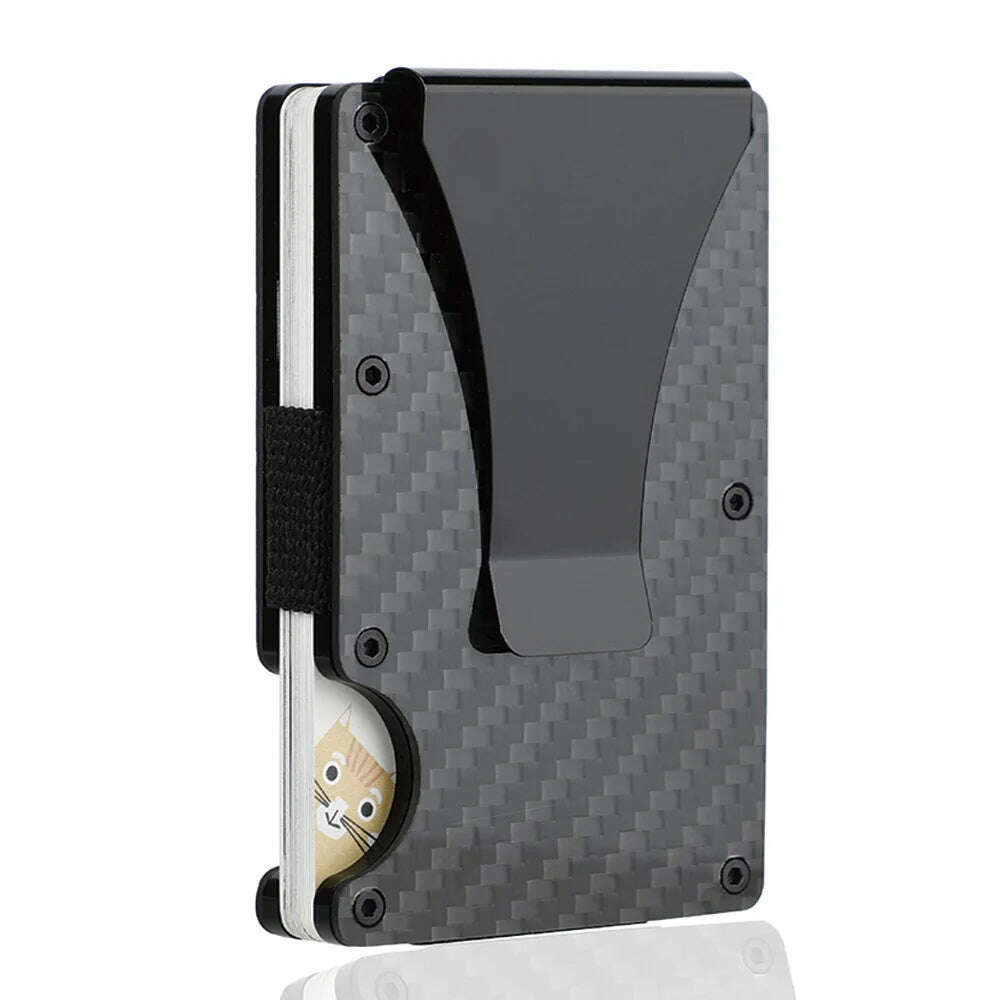 RFID Clip Metal Wallet Blocking Aluminum Minimalist Credit Card Holder Money Wallets 2024 All Color Slim Business Bank Id Case - KIMLUD