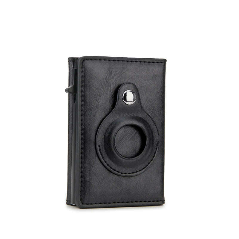 Rfid Credit Card Holder Magnet Wallet for Apple Airtag Men ID Cardholder Case for Air Tag Smart Leather Minimalistic Wallet Bag - KIMLUD