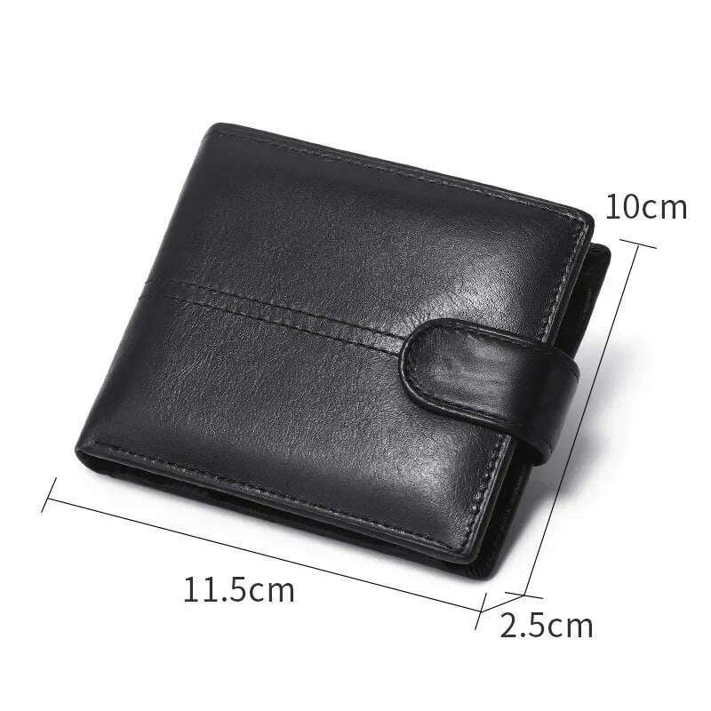 KIMLUD, Rfid Genuine Leather Wallet Men with Coin Pocket Dollar Personalised Wallet Real Leather Purse for Men, KIMLUD Womens Clothes