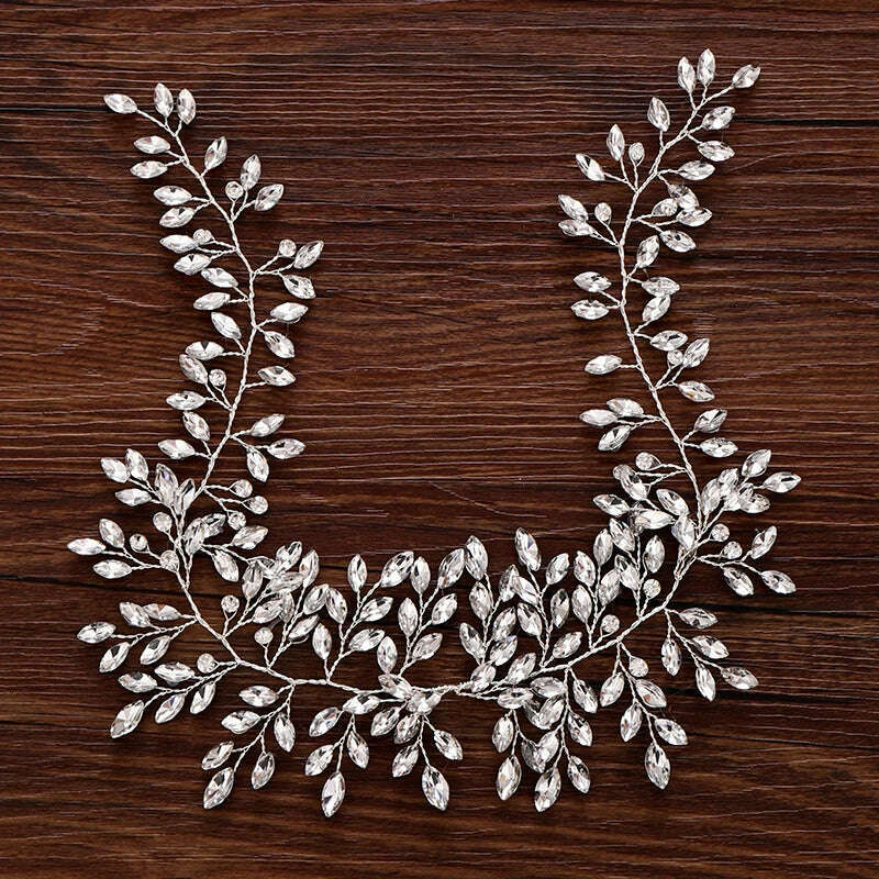 Rhinestones Wedding Accessories Decoration bride to be Headwear Shiny Vintage fascinator hat for women - KIMLUD