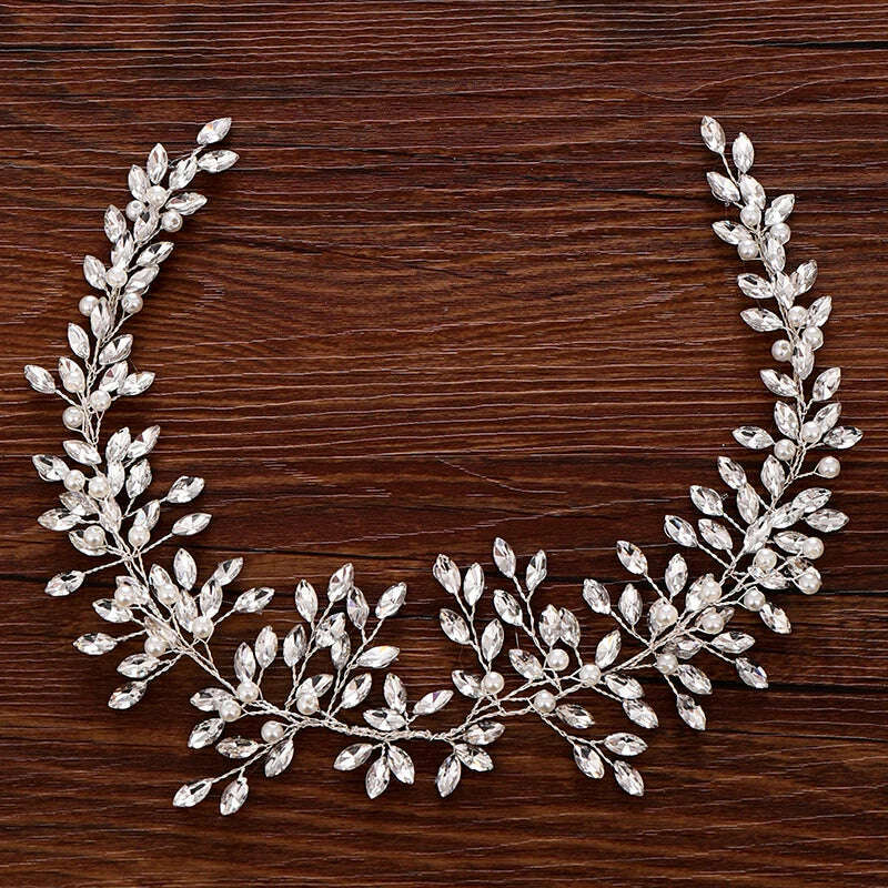 Rhinestones Wedding Accessories Decoration bride to be Headwear Shiny Vintage fascinator hat for women - KIMLUD