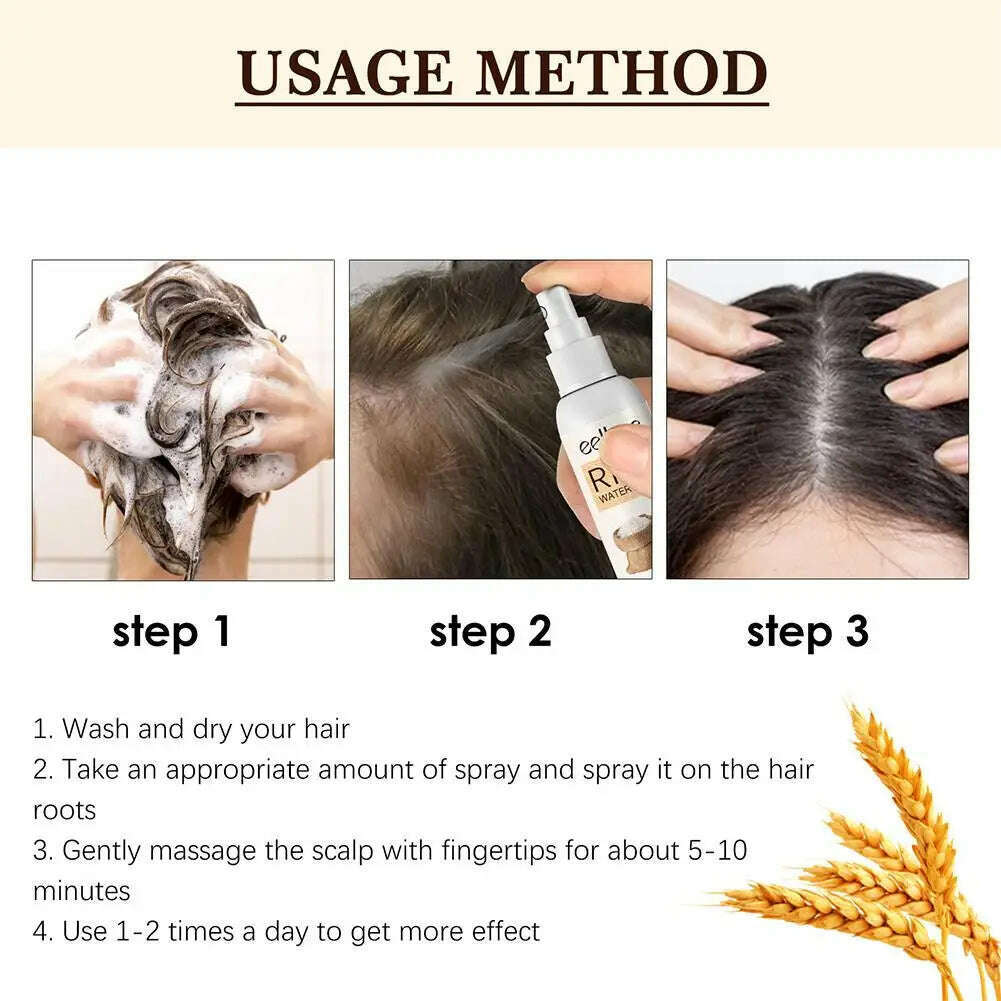 KIMLUD, Rice Dense Hair Spray Rice Water Spray Serum Snti-Hair Loss Seborrheic Hair Loss Repair Rice Shampoo For Men Women, KIMLUD Women's Clothes