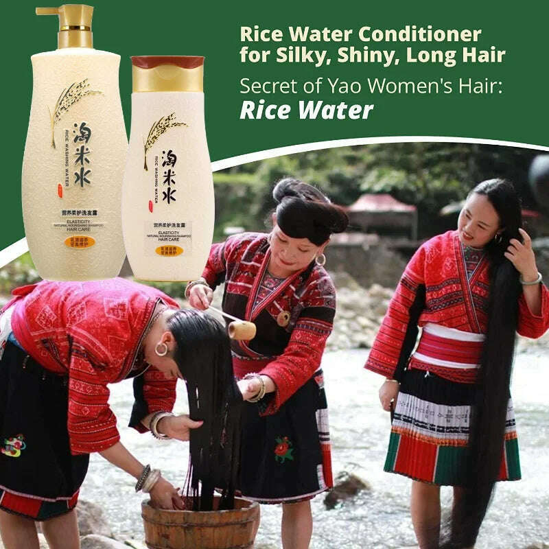 KIMLUD, Rice Water Hair Shampoo for Hair Growth,Anti-dandruff,Improve Strength,Volume,Shine,Deep Conditioning Dry,Frizzy,Curly Strands, KIMLUD Women's Clothes