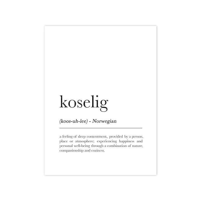 KIMLUD, Romantic Dictionary Art Print Hygge Definition Minimalist Poster For Home Bar Salon Restaurant Wall Art Hygge Decor, PB7314 / 20x25 cm No Frame, KIMLUD Womens Clothes