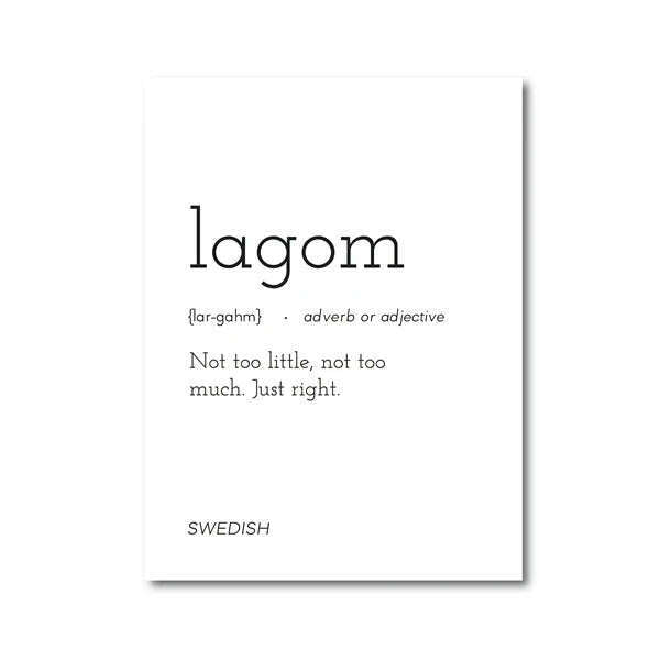 KIMLUD, Romantic Dictionary Art Print Hygge Definition Minimalist Poster For Home Bar Salon Restaurant Wall Art Hygge Decor, PH7725 / 20x25 cm No Frame, KIMLUD Womens Clothes