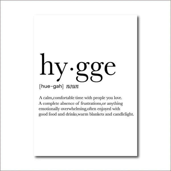 KIMLUD, Romantic Dictionary Art Print Hygge Definition Minimalist Poster For Home Bar Salon Restaurant Wall Art Hygge Decor, FBH048 / 20x25 cm No Frame, KIMLUD Womens Clothes