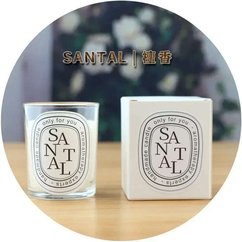 KIMLUD, Romantic Transparent Scented Fragrance Candle Light Gift Scented Aromatic Candles Guest Gift Candles Wedding Candles Candle Jar, SANTAL, KIMLUD APPAREL - Womens Clothes
