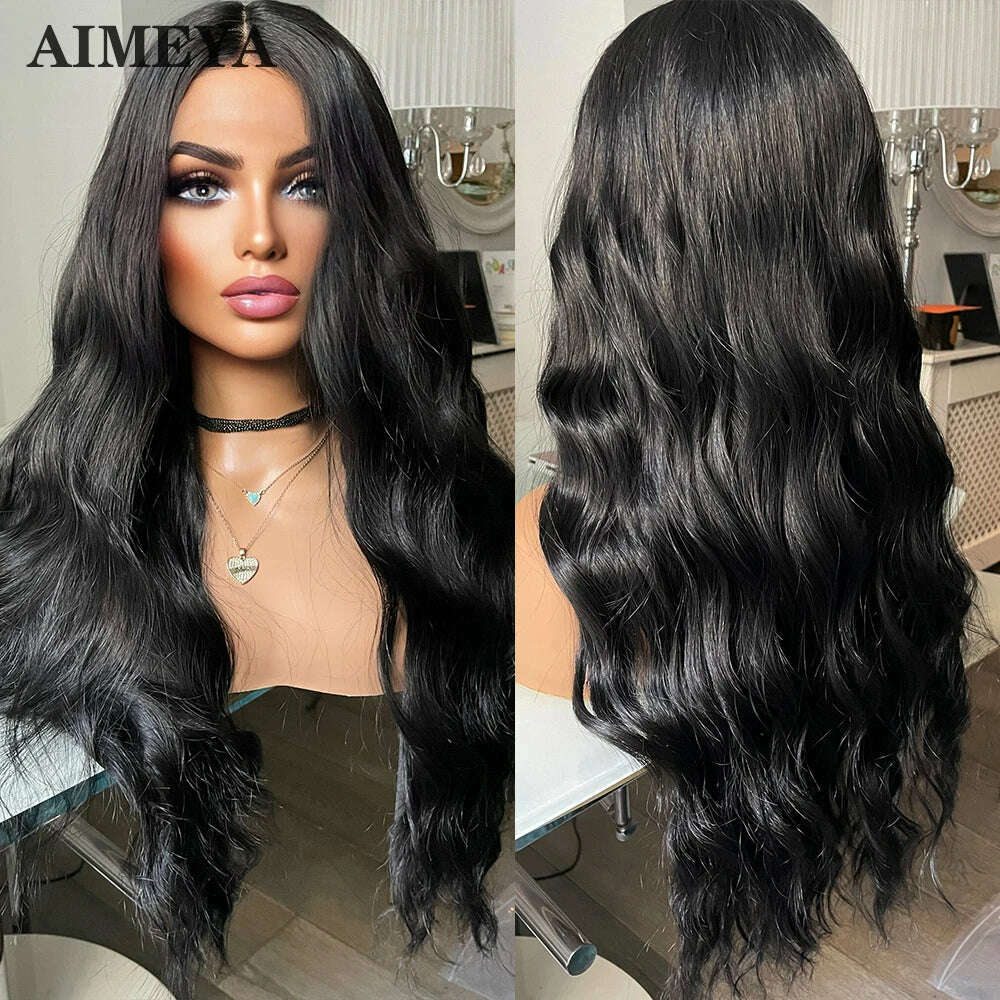 RONGDUOYI Cosplay Synthetic Lace Front Wigs Silver Grey Wig Synthetic Wavy Hair Lace Wigs For Women Heat Resistant Daily Used - KIMLUD