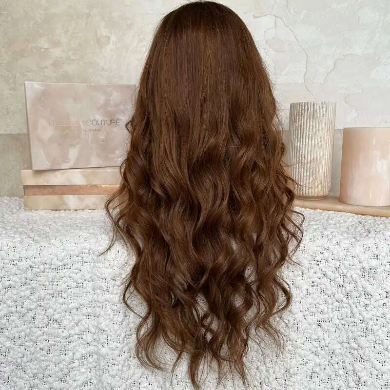 RONGDUOYI Cosplay Synthetic Lace Front Wigs Silver Grey Wig Synthetic Wavy Hair Lace Wigs For Women Heat Resistant Daily Used - KIMLUD