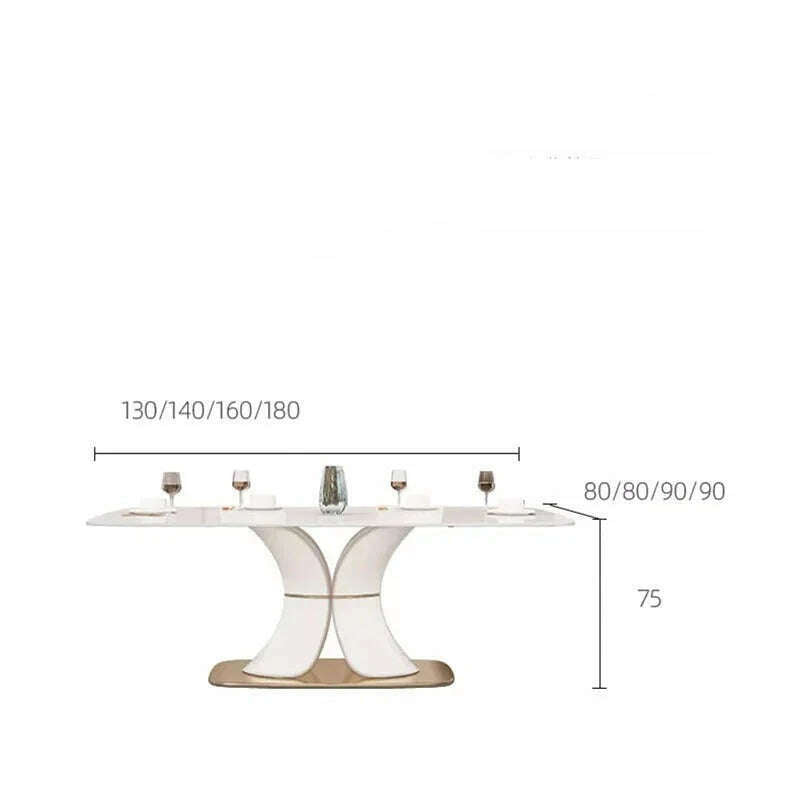 KIMLUD, Round Kitchen Dining Tables Conference Side Restaurant Living Room Dining Tables Mobiles Mesa De Cozinha Minimalist Furniture, KIMLUD Women's Clothes