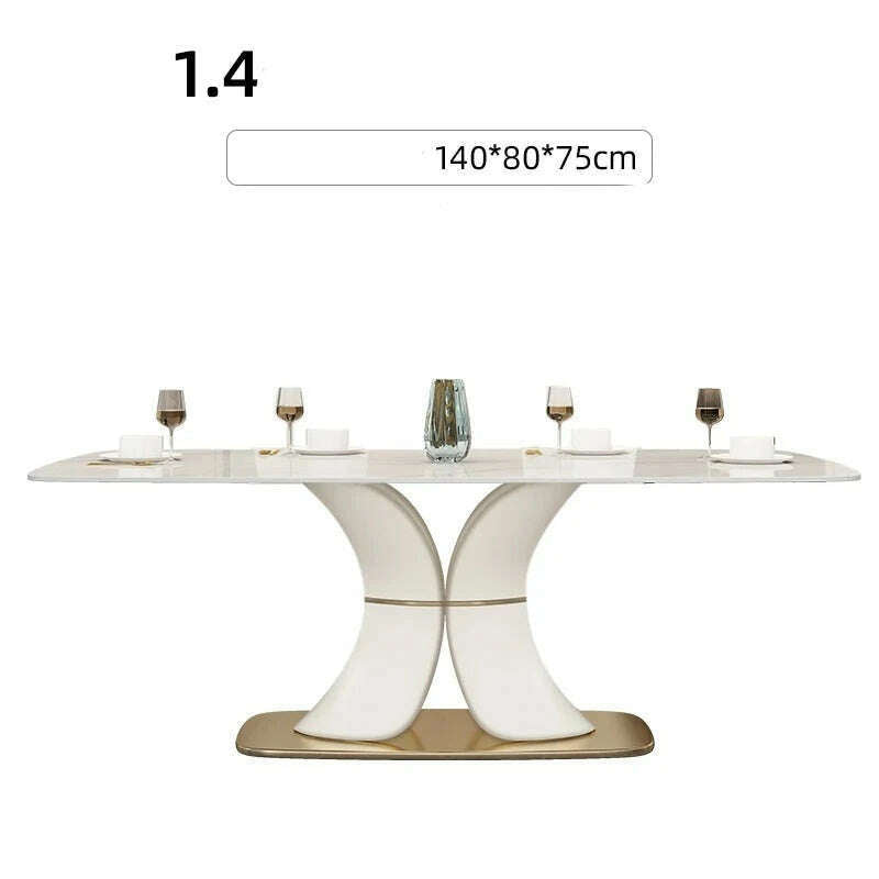 KIMLUD, Round Kitchen Dining Tables Conference Side Restaurant Living Room Dining Tables Mobiles Mesa De Cozinha Minimalist Furniture, 1.4M, KIMLUD Women's Clothes