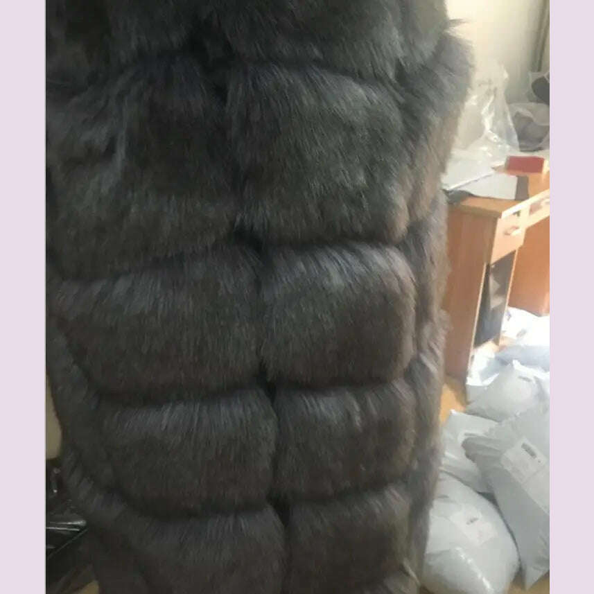 KIMLUD, S-4XL Winter Luxury Faux Fox Fur Coat Slim Long Pink Red Blue Faux Fur Jacket Women Fake Fur Coats manteau fourrure wj1231w, KIMLUD Womens Clothes