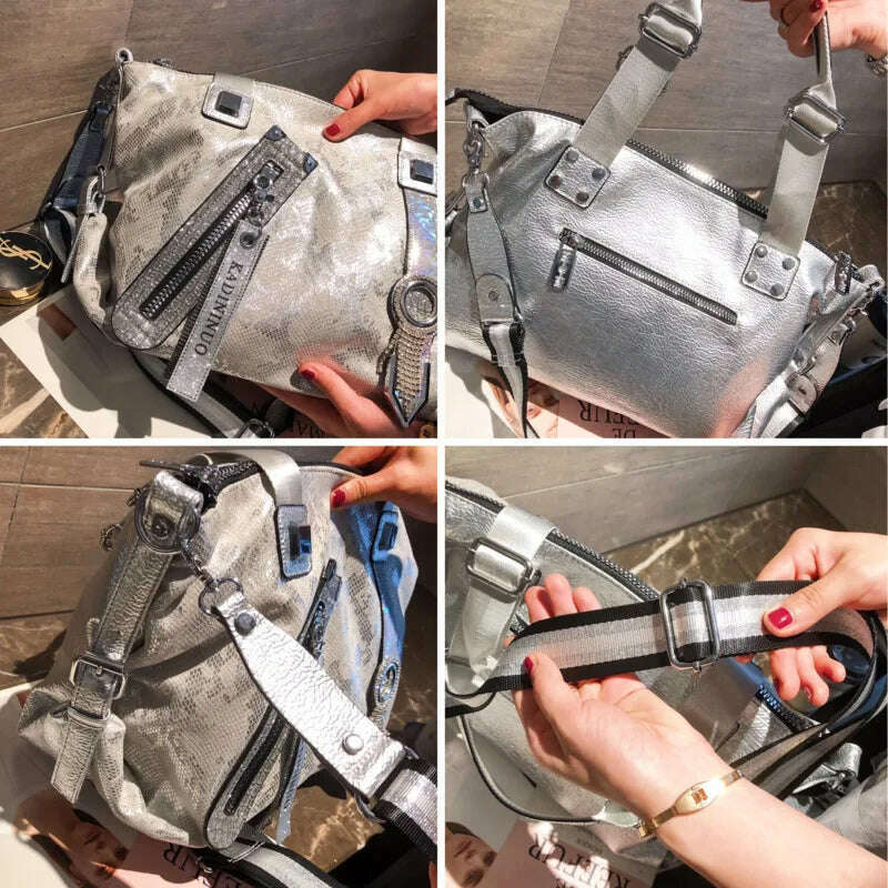 KIMLUD, Sac A Main Luxury Rhinestone Designer Handbags Brand 2022 Fashion Diamond Top-handle Crossbody Bags For Women Rivet Shoulder Bag, KIMLUD Womens Clothes