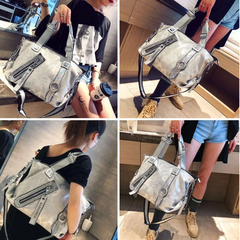 KIMLUD, Sac A Main Luxury Rhinestone Designer Handbags Brand 2022 Fashion Diamond Top-handle Crossbody Bags For Women Rivet Shoulder Bag, KIMLUD Womens Clothes