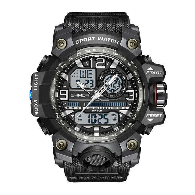 SANDA Brand G- Style Military Watch Men Digital Shock Sports Watches For Man Waterproof Electronic Wristwatch Mens 2024 Relogios - KIMLUD