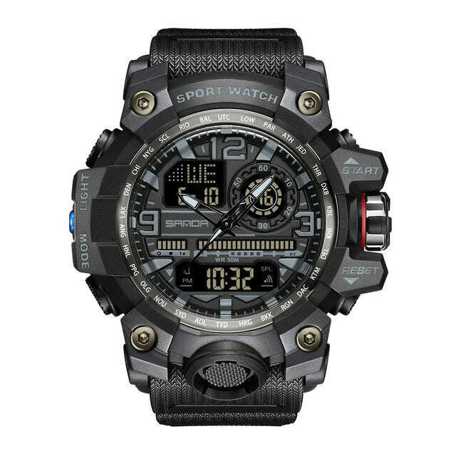 SANDA Brand G- Style Military Watch Men Digital Shock Sports Watches For Man Waterproof Electronic Wristwatch Mens 2024 Relogios - KIMLUD