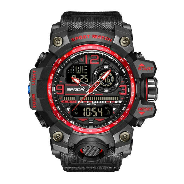 SANDA Brand G- Style Military Watch Men Digital Shock Sports Watches For Man Waterproof Electronic Wristwatch Mens 2024 Relogios - KIMLUD