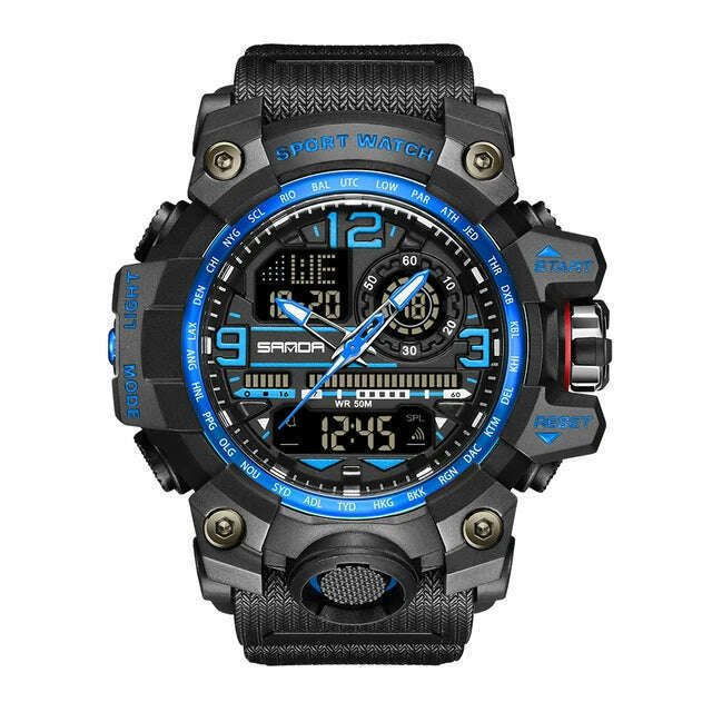 SANDA Brand G- Style Military Watch Men Digital Shock Sports Watches For Man Waterproof Electronic Wristwatch Mens 2024 Relogios - KIMLUD