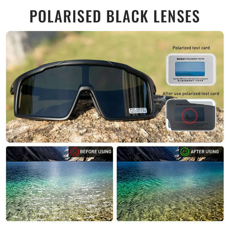 SCVCN Cycling Glasses Man Cycling Sunglasses UV400 Bicycle Eyewear Outdoor Bike Goggles Woman Dark Glasses Sports MTB Eyepieces - KIMLUD