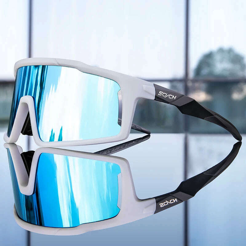 SCVCN Cycling Glasses Man Cycling Sunglasses UV400 Bicycle Eyewear Outdoor Bike Goggles Woman Dark Glasses Sports MTB Eyepieces - KIMLUD