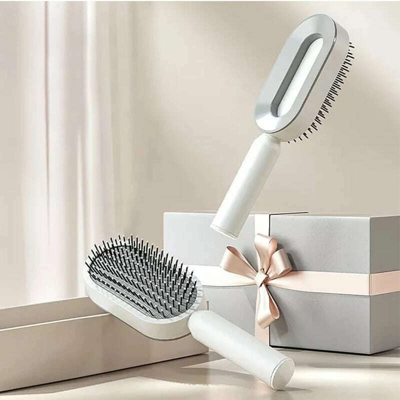 KIMLUD, Self Cleaning Hair Brush, 3D Air Cushion Hair Brushes for Women, Airbag Massage Combs for Women, Hair Brush for Thick Hair, KIMLUD Womens Clothes