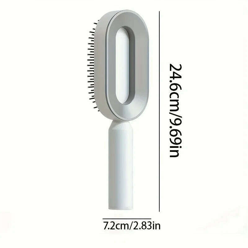 KIMLUD, Self Cleaning Hair Brush, 3D Air Cushion Massager Brush Airbag Massage Comb Brush, Shaping Comb Self Cleaning Hair Brush, KIMLUD Womens Clothes