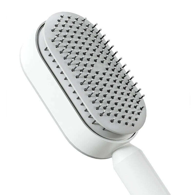 KIMLUD, Self Cleaning Hair Brush for Women One-key Cleaning Air Cushion Scalp Massage Brush Anti-Static Hairbrush Hair Styling Tools, KIMLUD Womens Clothes