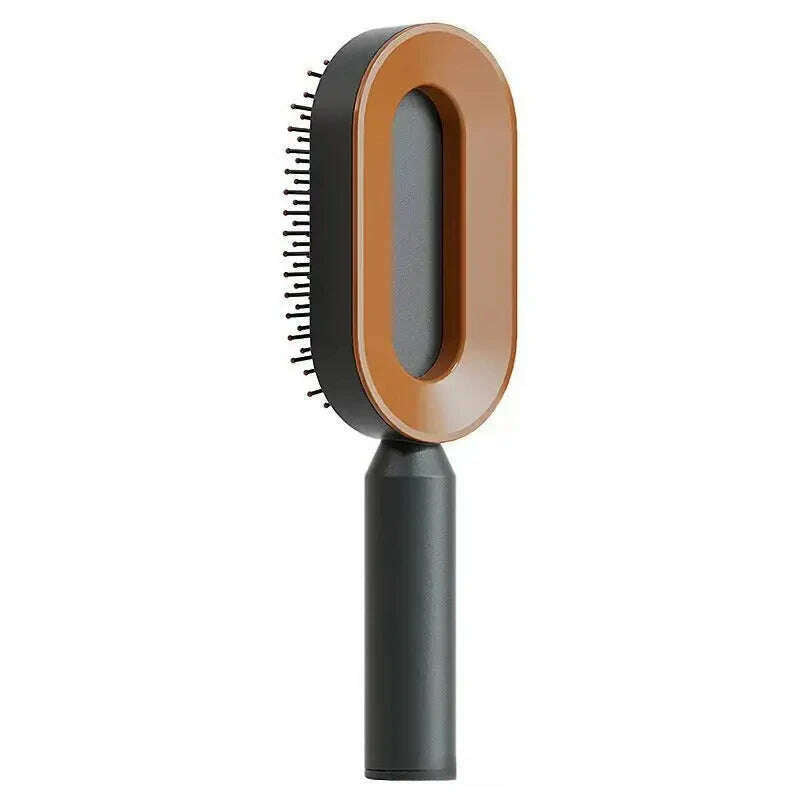 KIMLUD, Self Cleaning Hairbrush Women Hair Brush One-key Cleaning Hair Loss Airbag Scalp Massage Comb Anti-Static Hairbrush, KIMLUD Womens Clothes