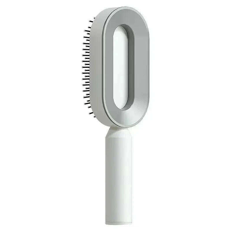 KIMLUD, Self Cleaning Hairbrush Women Hair Brush One-key Cleaning Hair Loss Airbag Scalp Massage Comb Anti-Static Hairbrush, KIMLUD Womens Clothes