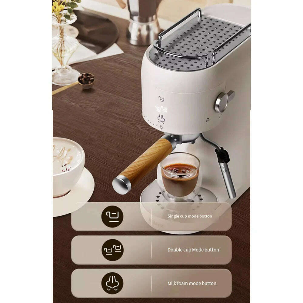 KIMLUD, Semi-automatic Siphon Type Italian Espresso Coffee Machine Household Milk Foam Machine Small Electric Coffee Maker Easy Cleaning, KIMLUD Womens Clothes