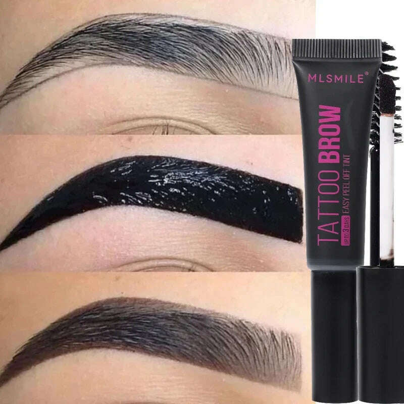 KIMLUD, Semi-Permanent Peel Off Dye Eyebrow Cream Waterproof Eye Brow Tattoo Tint 3 Day Long Lasting Tearing Eyebrow Gel Makeup Cosmetic, KIMLUD Womens Clothes