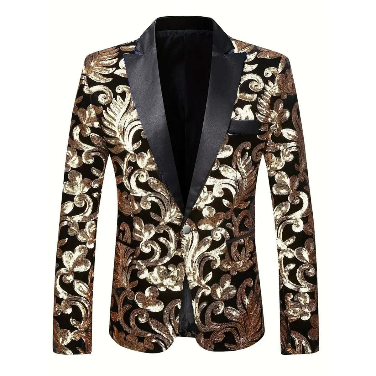Sequin Blazer - Sequin Embellished - Polyester - Multicolor | KIMLUD