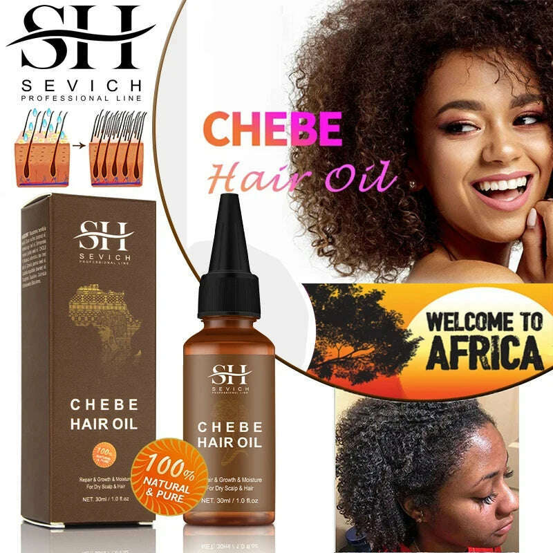 KIMLUD, Sevich Africa Hair Growth Oil 30ml Traction Alopecia Chebe Powder Essence Oil Anti Hair Loss Treatment Product Thicken Hair Care, KIMLUD Womens Clothes