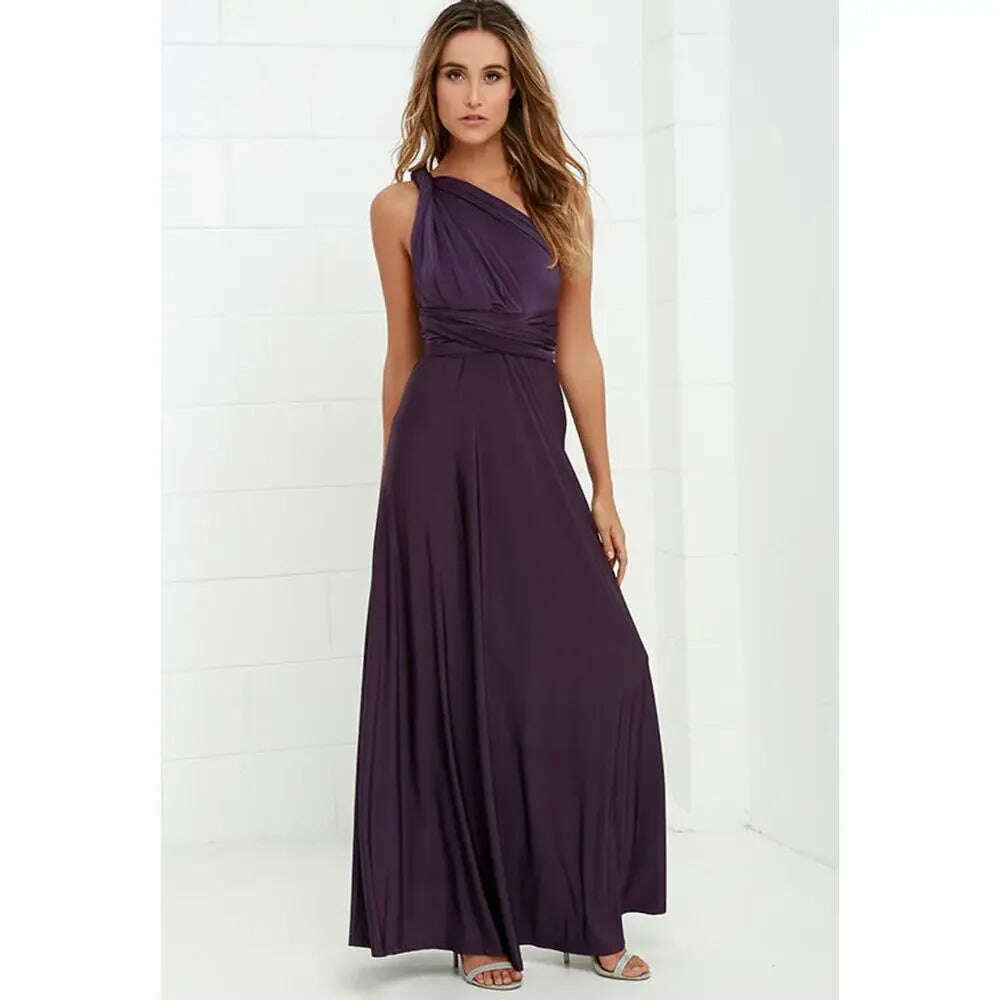 Sexy Fashion BandageLong Dresses Women Girl Summer Boho Female Red Long Dresses Fashion Multi Rope Bandage Drersses for Party - KIMLUD