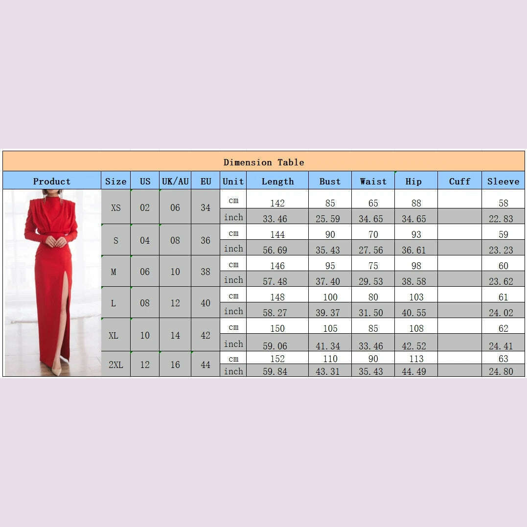 KIMLUD, Sexy Hollow Out Back Women Party Gown Fashion High Neck Long Sleeves Ruffles Evening Dress Elegant Split Female  Vestidos Robes, KIMLUD Womens Clothes