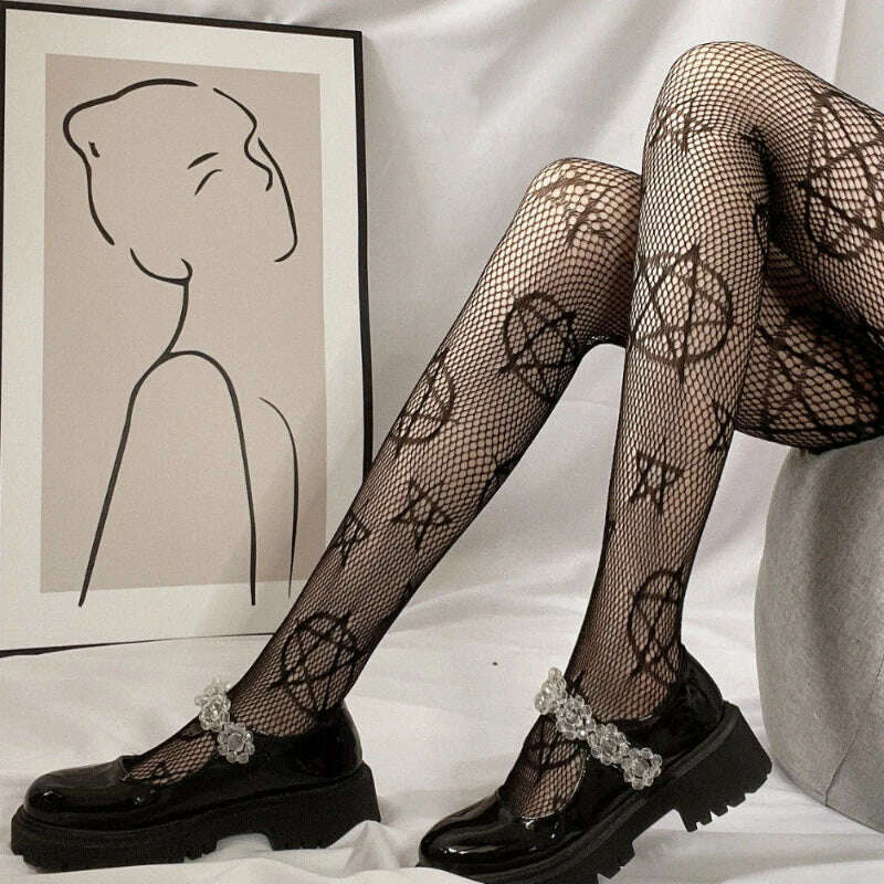 KIMLUD, Sexy Women's Leopard Print Mesh Fishnet Net Pantyhose Stockings Party Tights Socks Stockings Lolita JK G Tights Gothic Clothes, 9 / One Size, KIMLUD Womens Clothes