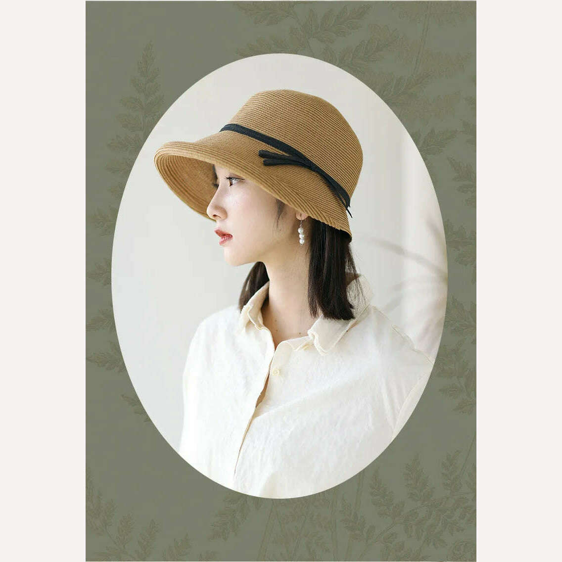KIMLUD, Shade Straw Hat For Women Retro Foldable Pot Hat Literary Fisherman Hat Female Simple Sun Hat Casual Cool Hat, KIMLUD Womens Clothes