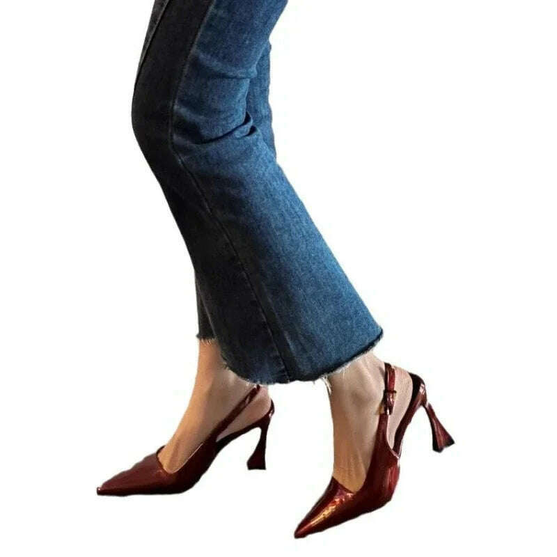 KIMLUD, Sharp Pointed Niche Women Shoe 2025 Fashion New Women High Heel Versatile Simple Single Shoes Trendy Temperament Women's Sandals, KIMLUD Womens Clothes