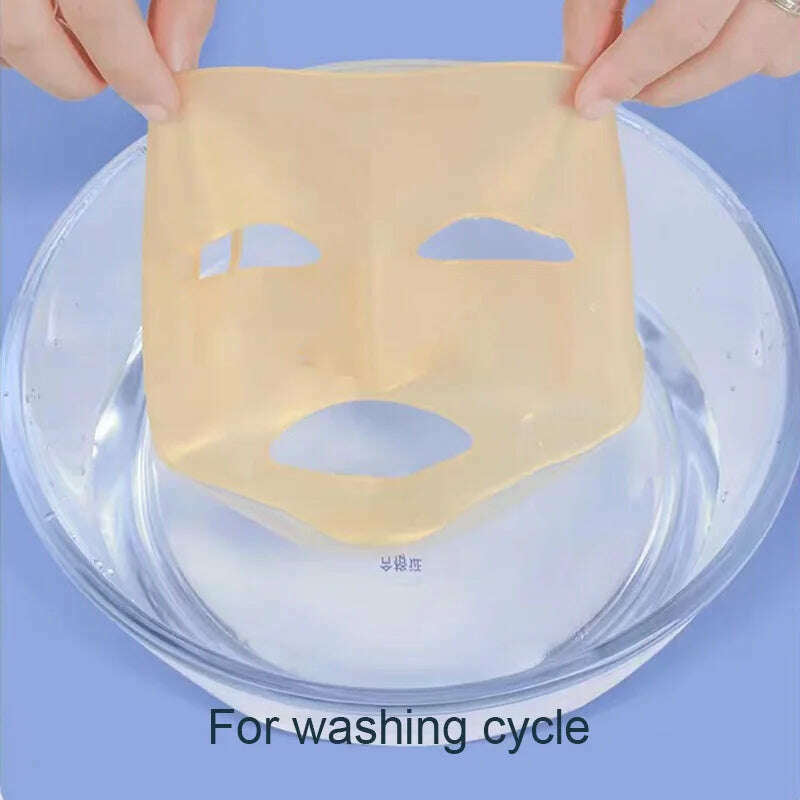 KIMLUD, Silicone Mask For Nourishing Skin - Silicone Mask Cover Reusable, 3D Anti-Evaporation Face Sheet Mask Protective Case, KIMLUD Women's Clothes
