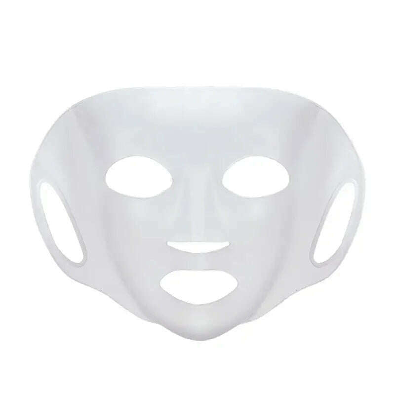 KIMLUD, Silicone Mask For Nourishing Skin - Silicone Mask Cover Reusable, 3D Anti-Evaporation Face Sheet Mask Protective Case, White, KIMLUD Women's Clothes