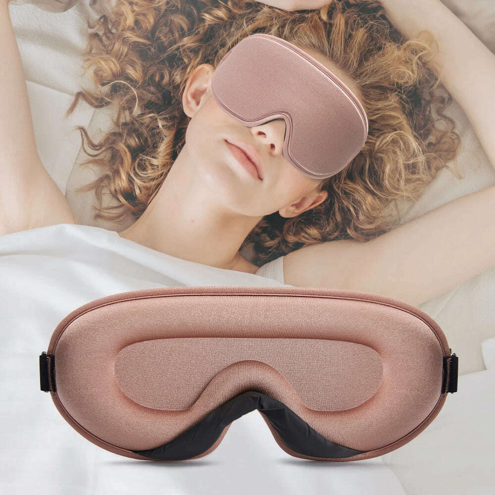 Silk Sleeping Mask Soft Smooth Sleep Mask For Eyes Travel Shade Cover Rest Relax Sleeping Blindfold Eye Cover Sleeping Aid - KIMLUD