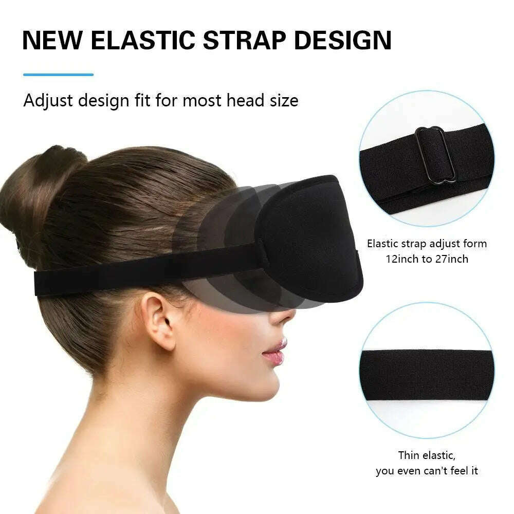 Silk Sleeping Mask Soft Smooth Sleep Mask For Eyes Travel Shade Cover Rest Relax Sleeping Blindfold Eye Cover Sleeping Aid - KIMLUD