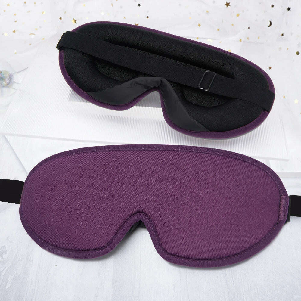 Silk Sleeping Mask Soft Smooth Sleep Mask For Eyes Travel Shade Cover Rest Relax Sleeping Blindfold Eye Cover Sleeping Aid - KIMLUD