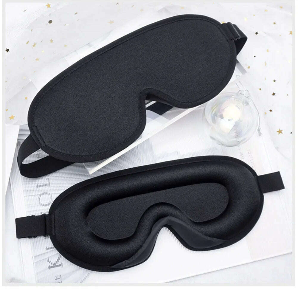 Silk Sleeping Mask Soft Smooth Sleep Mask For Eyes Travel Shade Cover Rest Relax Sleeping Blindfold Eye Cover Sleeping Aid - KIMLUD