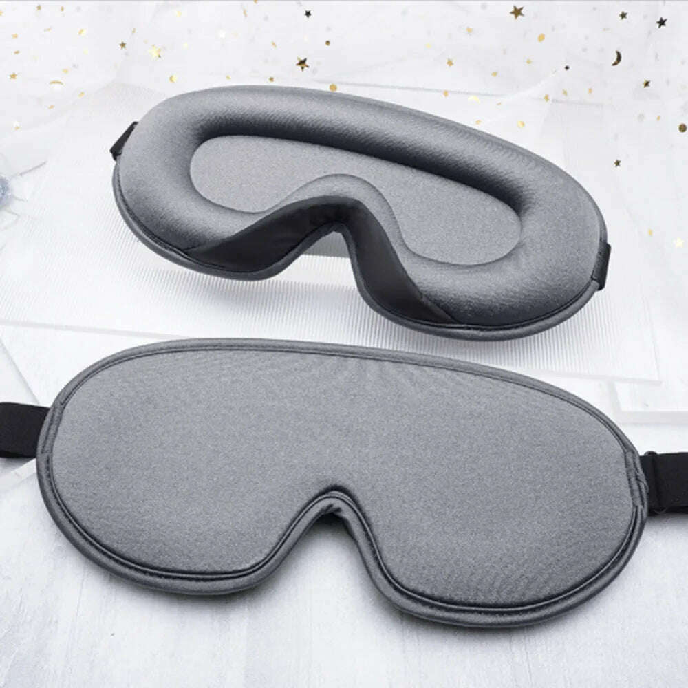Silk Sleeping Mask Soft Smooth Sleep Mask For Eyes Travel Shade Cover Rest Relax Sleeping Blindfold Eye Cover Sleeping Aid - KIMLUD
