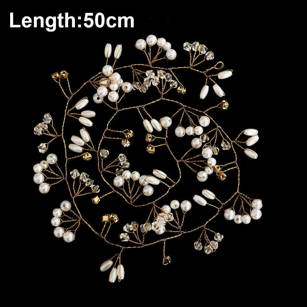 Silver Color Pearl Rhinestone Wedding Hair Combs Hair Accessories for Women Accessories Hair Ornaments Jewelry Bridal Headpiece - KIMLUD