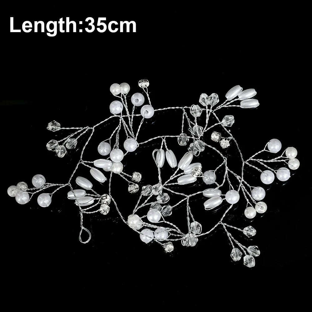 Silver Color Pearl Rhinestone Wedding Hair Combs Hair Accessories for Women Accessories Hair Ornaments Jewelry Bridal Headpiece - KIMLUD