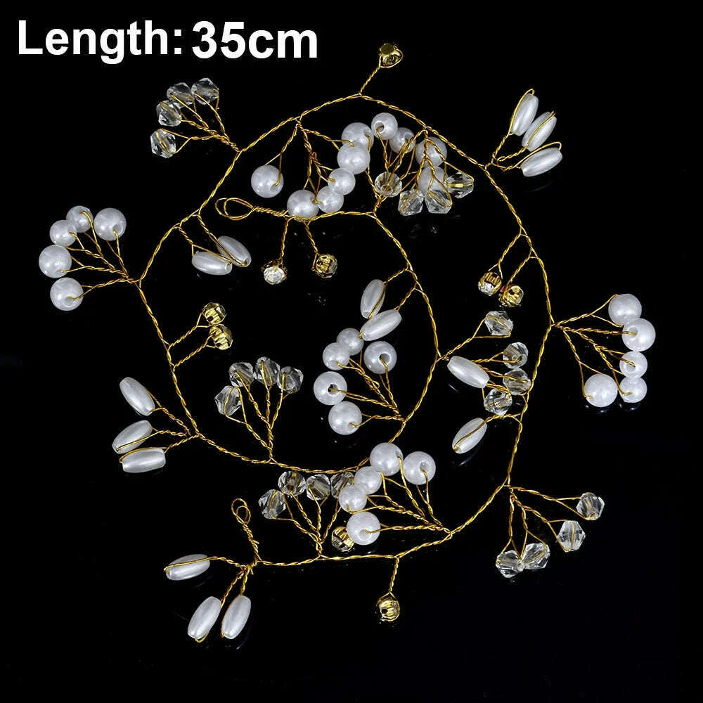 Silver Color Pearl Rhinestone Wedding Hair Combs Hair Accessories for Women Accessories Hair Ornaments Jewelry Bridal Headpiece - KIMLUD