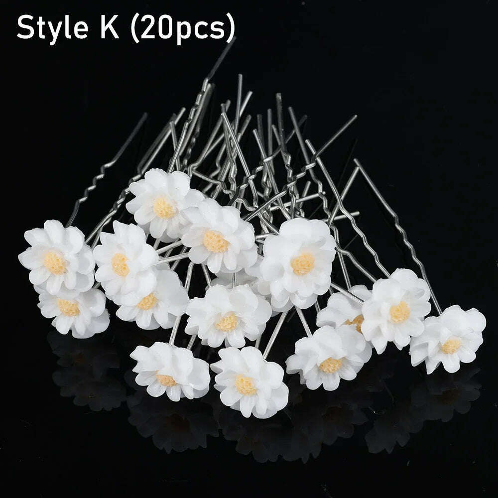 Silver Color Pearl Rhinestone Wedding Hair Combs Hair Accessories for Women Accessories Hair Ornaments Jewelry Bridal Headpiece - KIMLUD